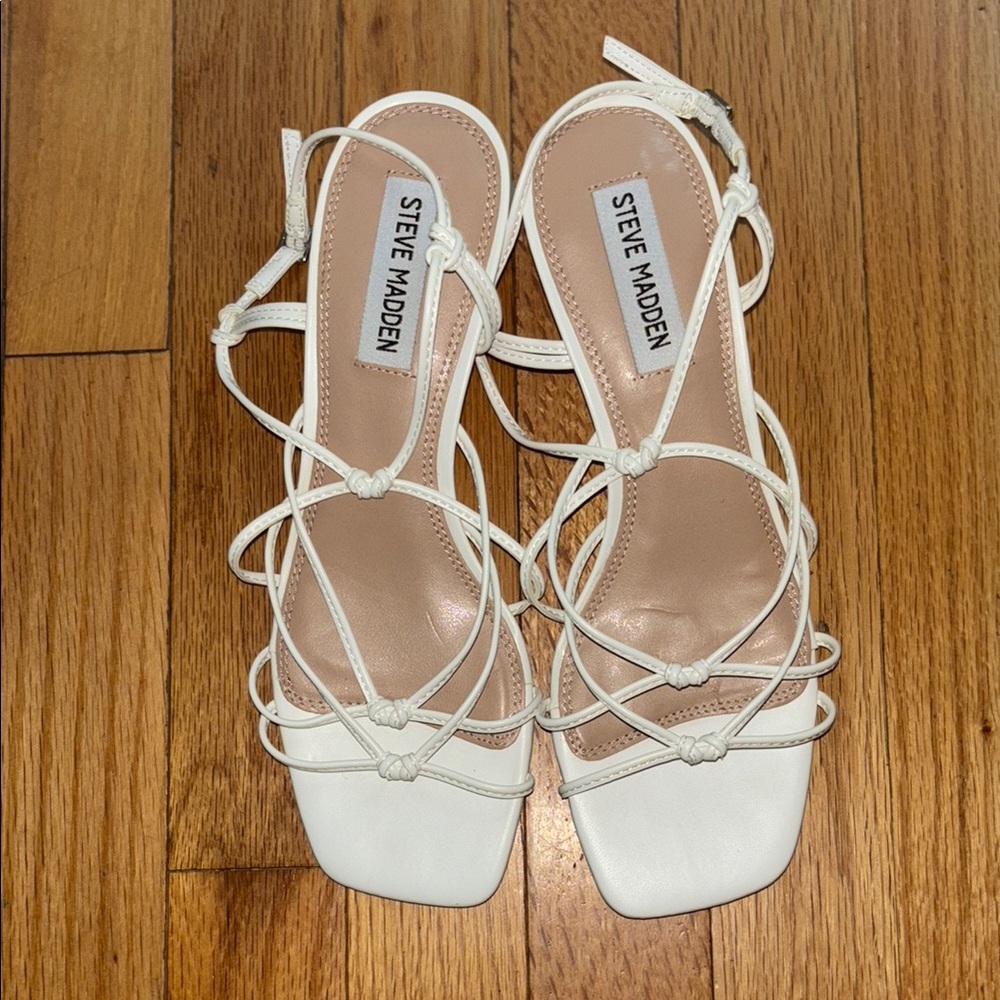 Steve Madden Sydnee White Heels